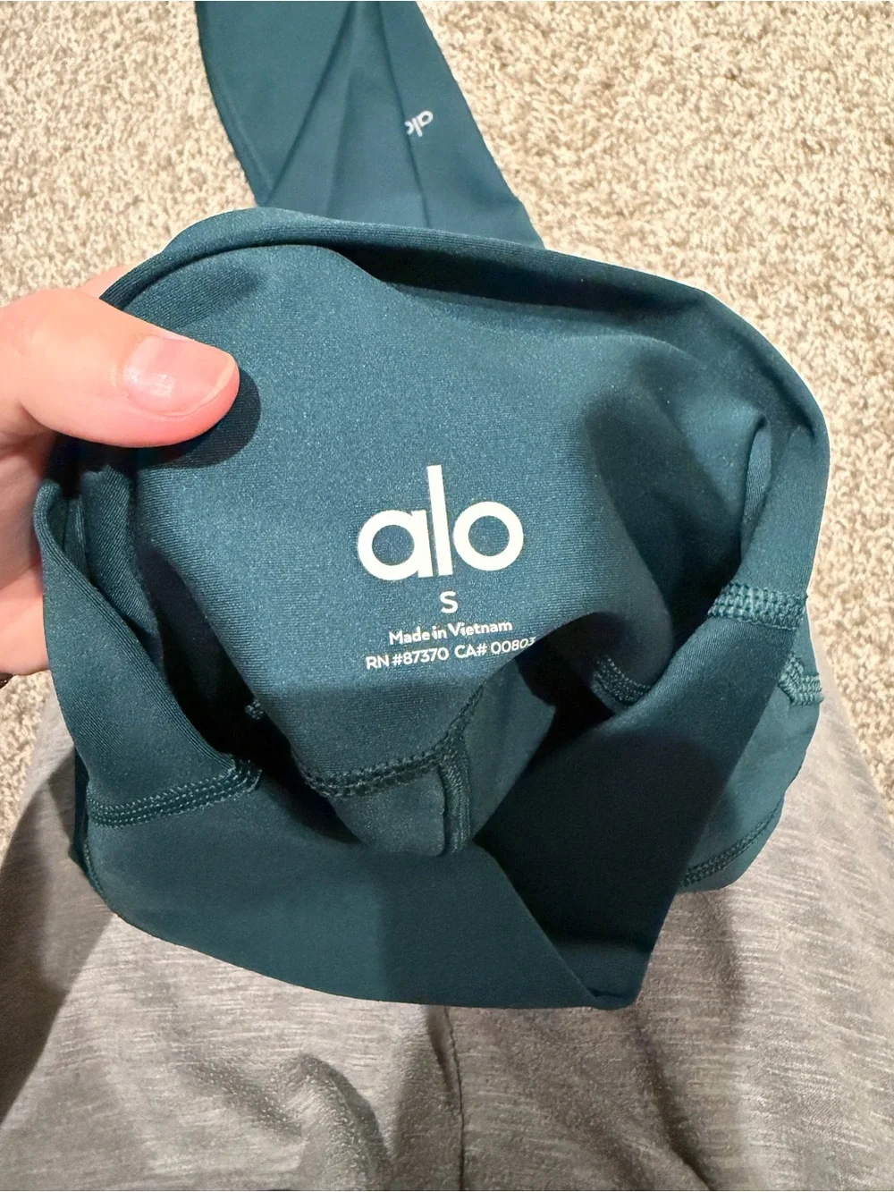 ALO Yoga High-Waist Teal Leggings